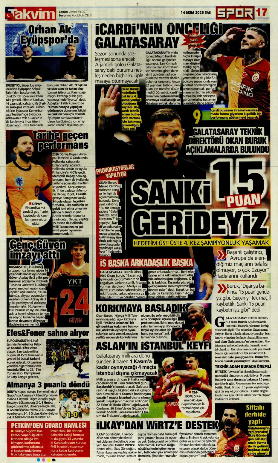 "Beşiktaş'ta İrfan Can Kahveci sürprizi" | Sporun manşetleri - 5 "Beşiktaş'ta İrfan Can Kahveci sürprizi" | Sporun manşetleri - 5