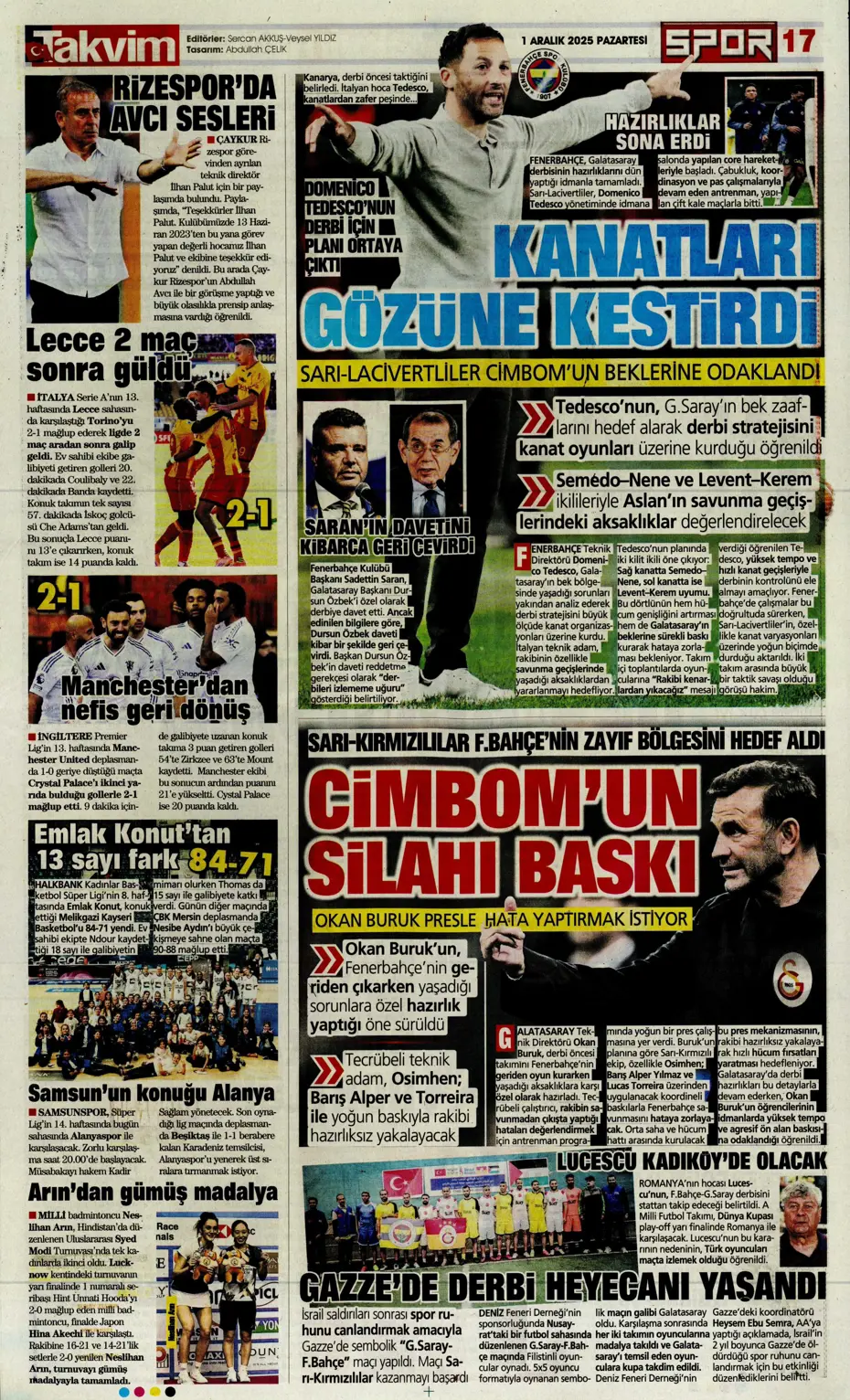 "Kadıköy'de 30 milyarlık dev buluşma" | Sporun manşetleri - 7