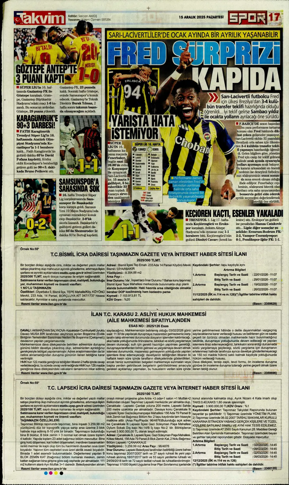 "Tedesco 8 ismi sildi, Fenerbahçe gönderiyor" | Sporun manşetleri - 3