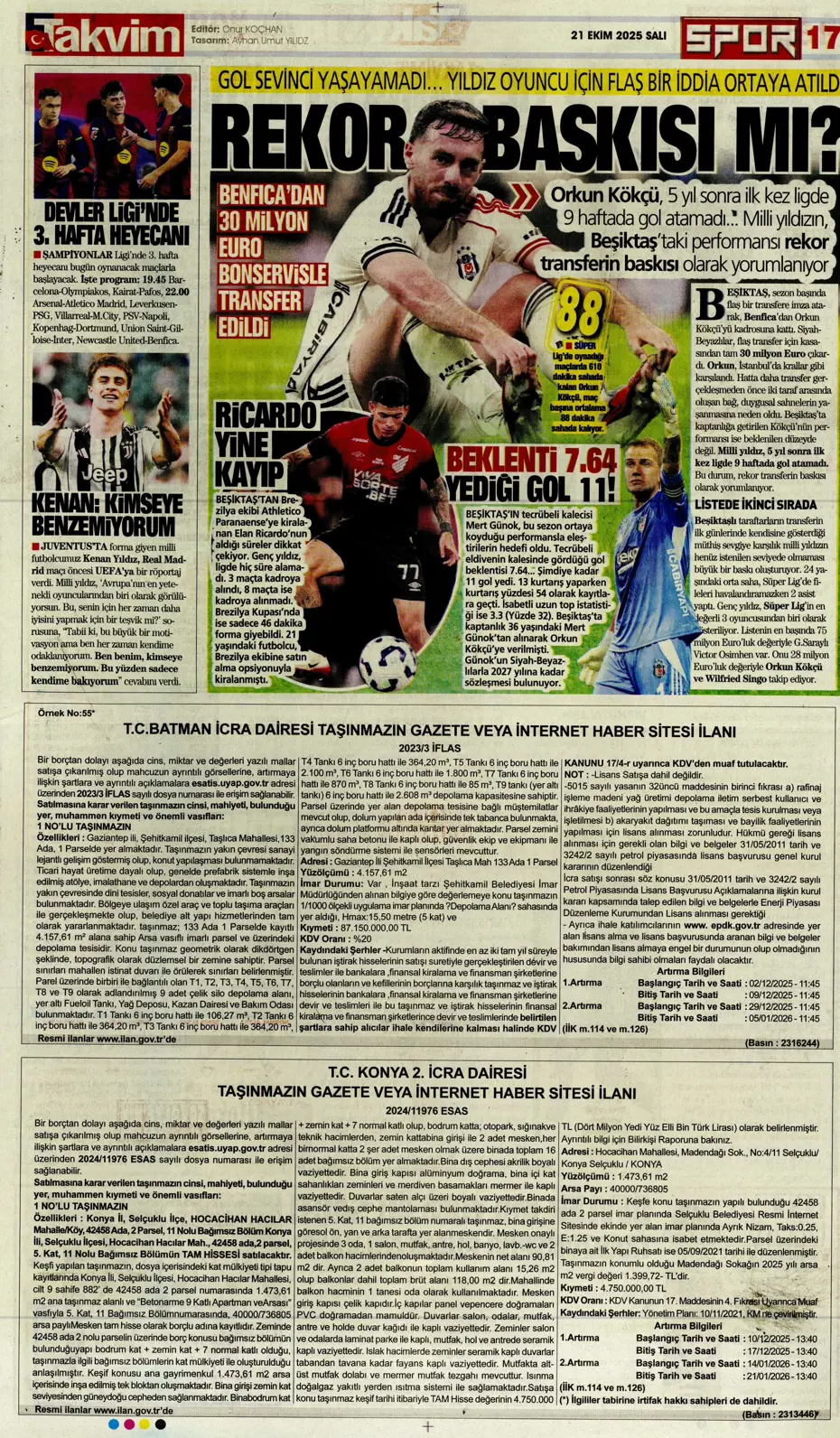 "Ve Goretzka doğrulandı" | Sporun manşetleri - 6 "Ve Goretzka doğrulandı" | Sporun manşetleri - 6