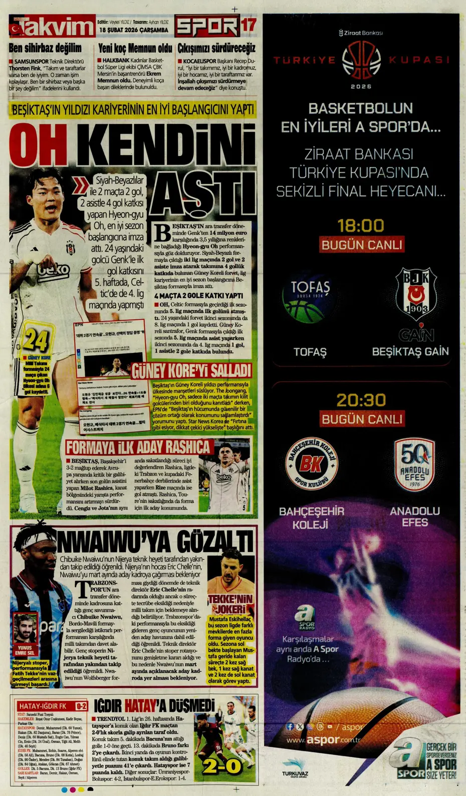 "Aslan Juve'yi perişan etti" | Sporun manşetleri - 32