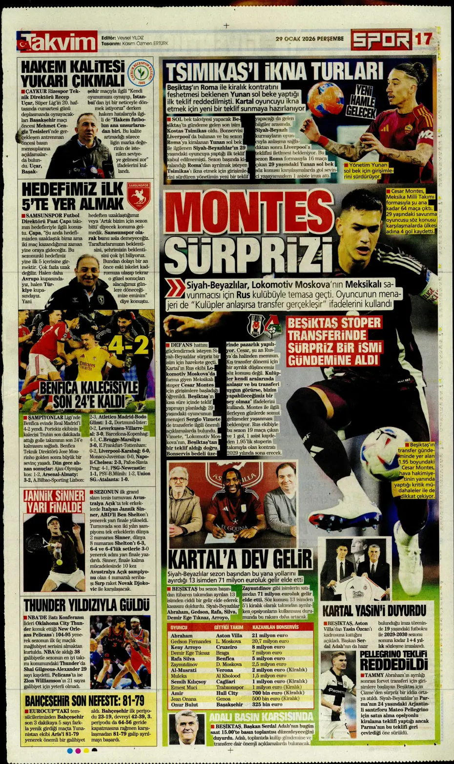 "Galatasaray'dan Şampiyonlar Ligi maçı sonrası transfer: İş bitirildi" | Sporun manşetleri - 6 "Galatasaray'dan Şampiyonlar Ligi maçı sonrası transfer: İş bitirildi" | Sporun manşetleri - 6