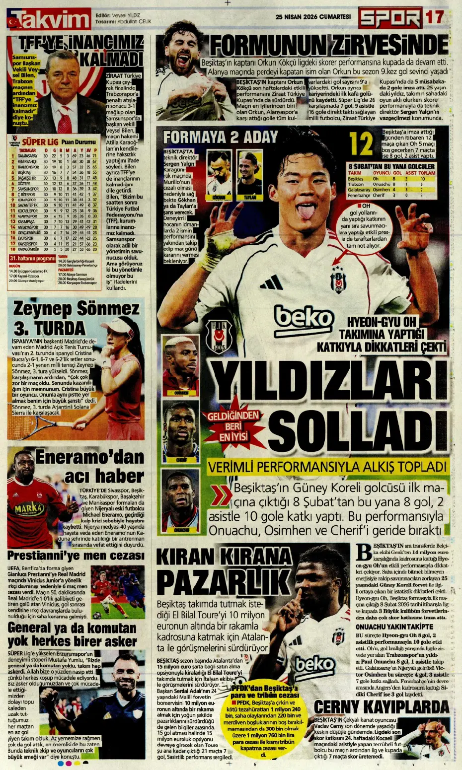 "Orkun Kökçü için 60 milyon euroyu gözden çıkardılar" | Sporun manşetleri - 13