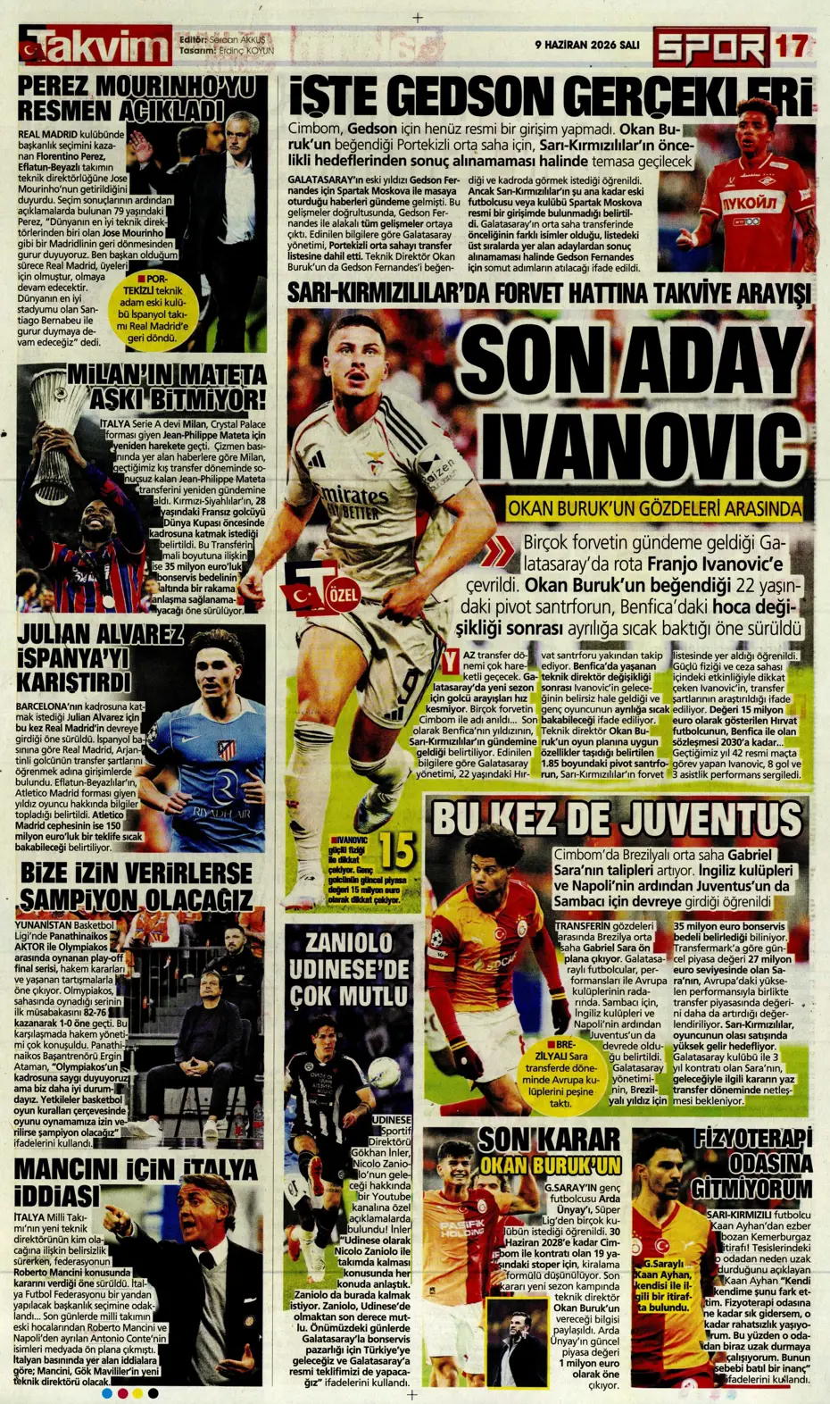Aziz Yıldırım sonrası ilk ayrılık için İstanbul'a geliyorlar | Sporun manşetleri - 4 Aziz Yıldırım sonrası ilk ayrılık için İstanbul'a geliyorlar | Sporun manşetleri - 4