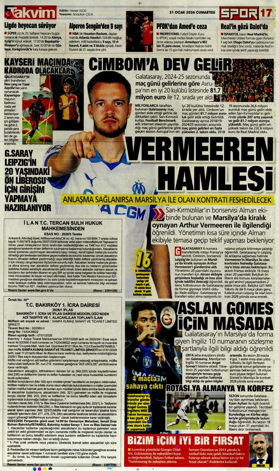 "Lookman, Fenerbahçe'de" | Sporun manşetleri - 12