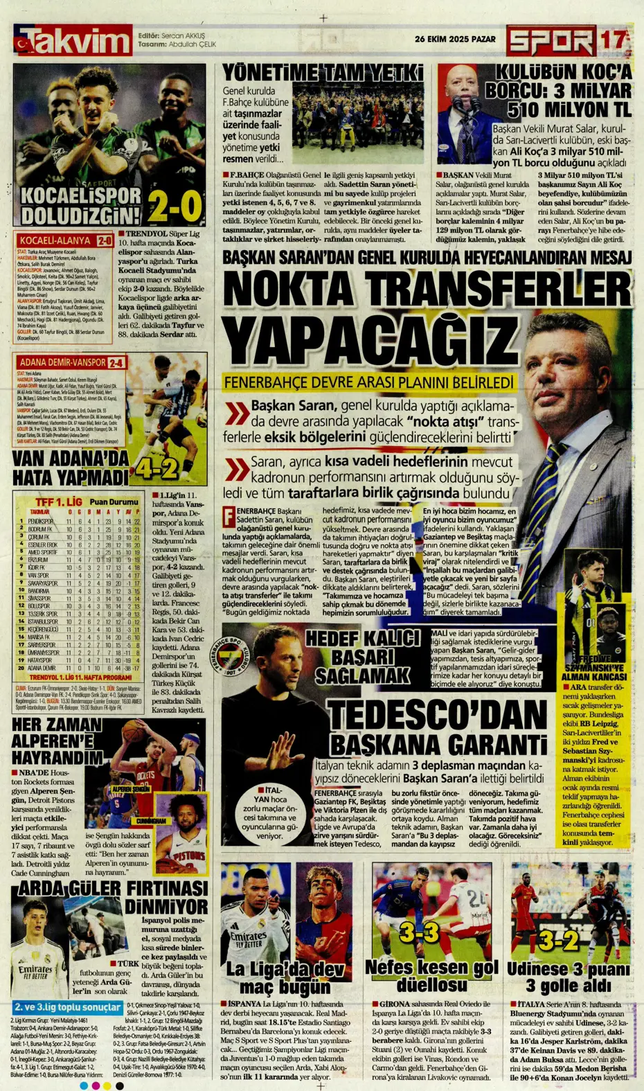 "Fenerbahçe'ye gol makinesi Sörloth" | Sporun manşetleri - 5 "Fenerbahçe'ye gol makinesi Sörloth" | Sporun manşetleri - 5