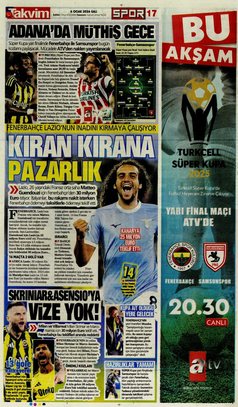 "Lookman Afrika Kupası'ndan direkt İstanbul'a" | Sporun manşetleri - 14 "Lookman Afrika Kupası'ndan direkt İstanbul'a" | Sporun manşetleri - 14