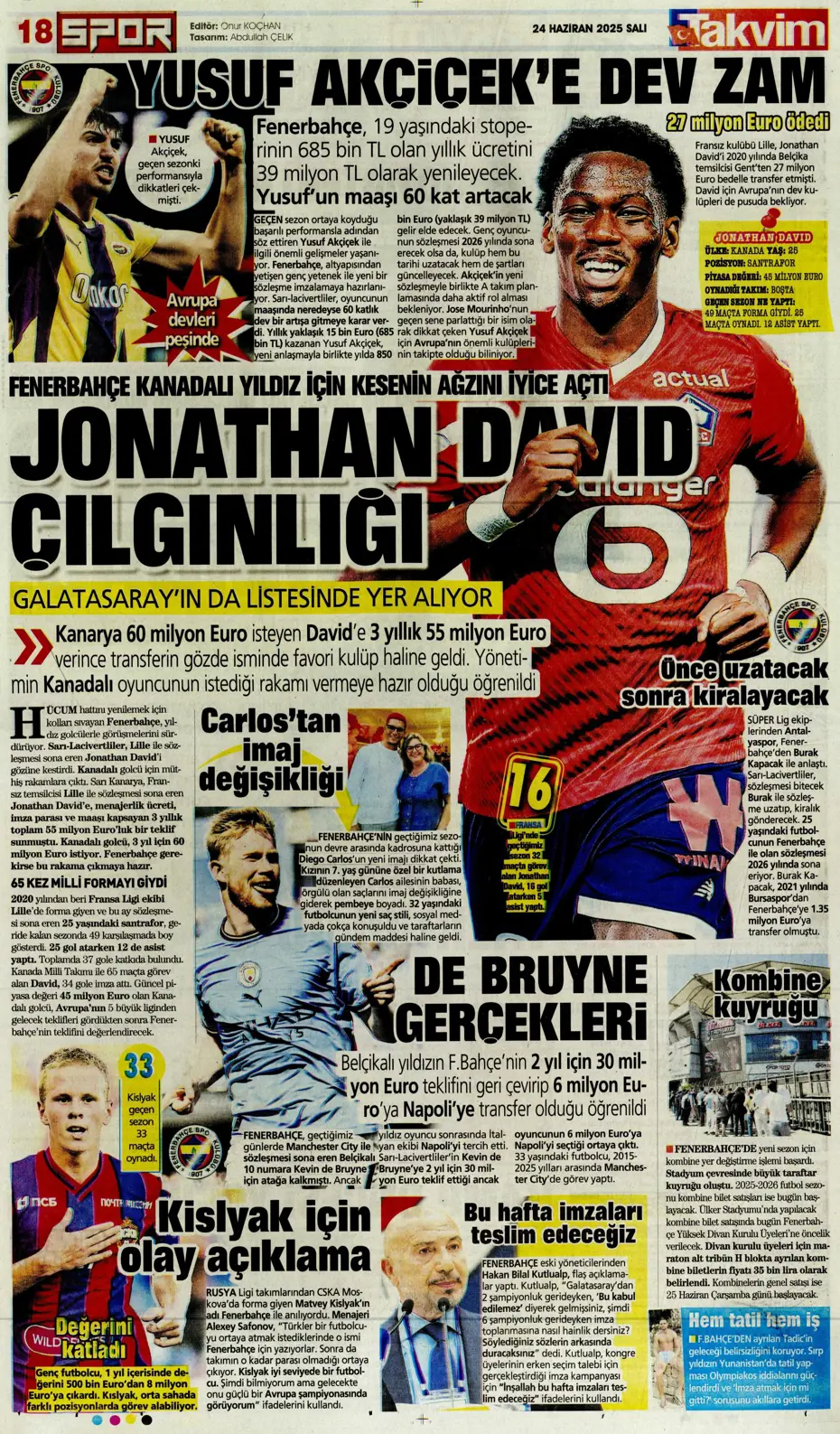 "Victor Osimhen'de son 16 gün" | Sporun manşetleri - 5