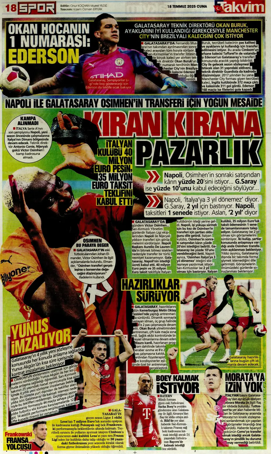 "Fenerbahçe'ye En-Nesyri piyangosu" | Sporun manşetleri - 5