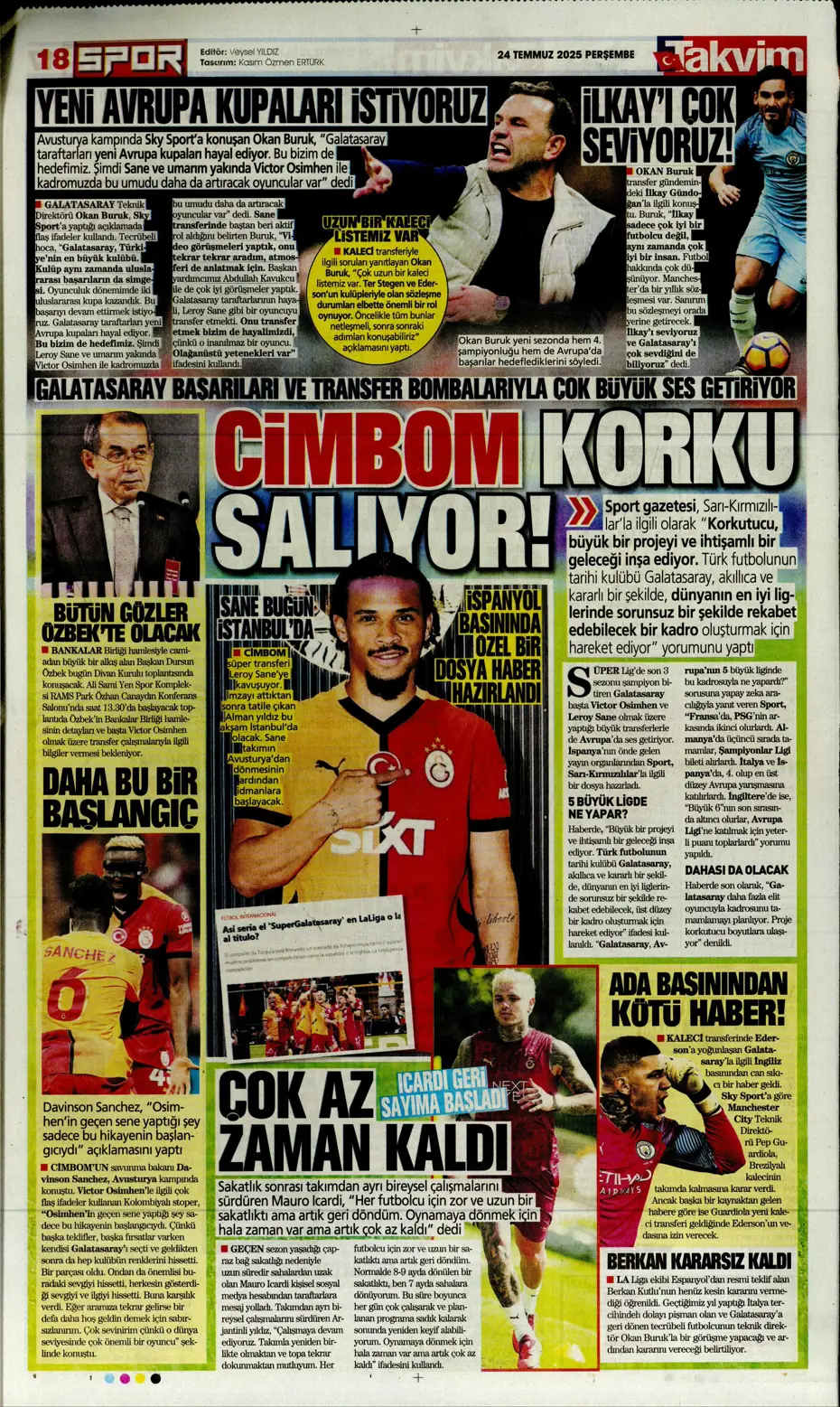 "Enzo Millot Aslan oluyor" | Sporun manşetleri - 7