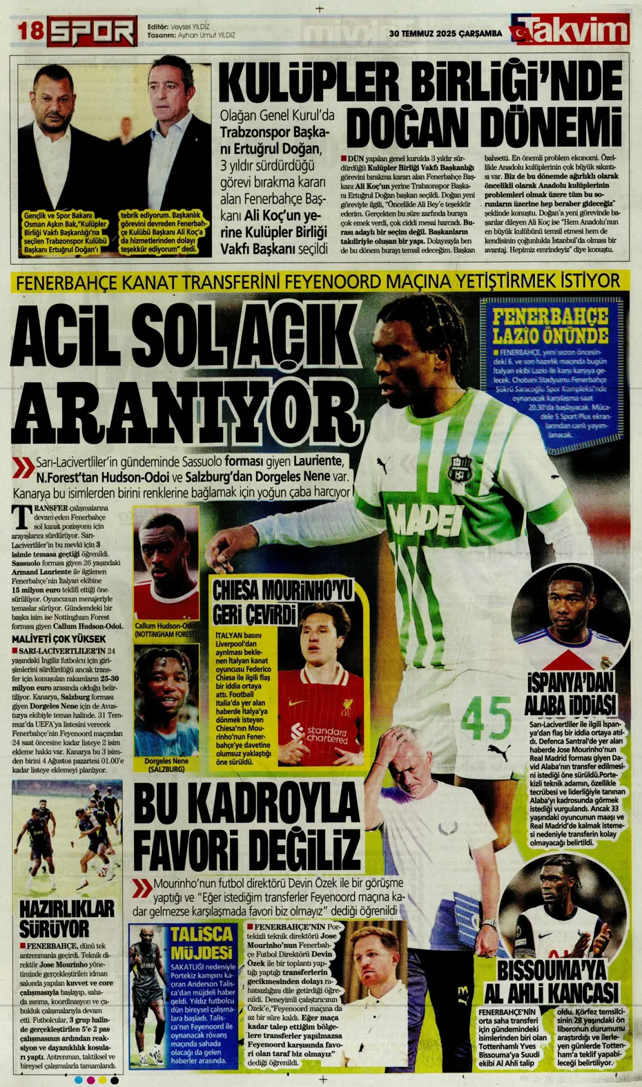 "Beşiktaş'ta Sergen Yalçın ve Mancini bombası" | Sporun manşetleri - 5