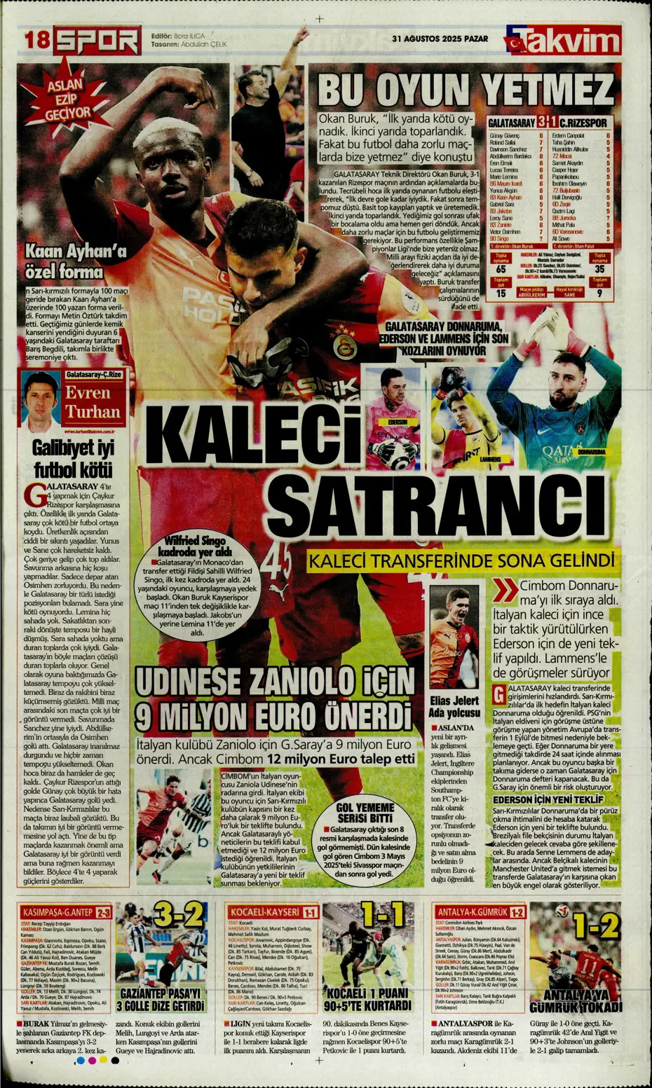 "Roger Schmidt'ten Fenerbahçe kararı" | Sporun manşetleri - 5