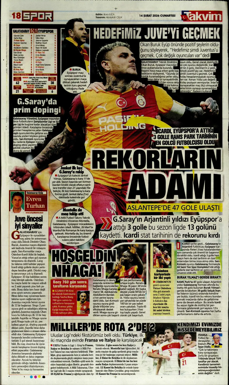 "Tedesco'dan Kerem Aktürkoğlu ve Musaba için flaş karar" | Sporun manşetleri - 14 "Tedesco'dan Kerem Aktürkoğlu ve Musaba için flaş karar" | Sporun manşetleri - 14