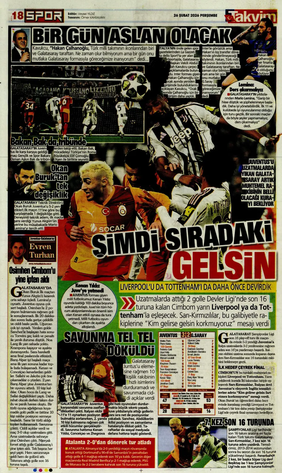 "Galatasaray kabustan zafer çıkardı" | Sporun manşetleri - 21