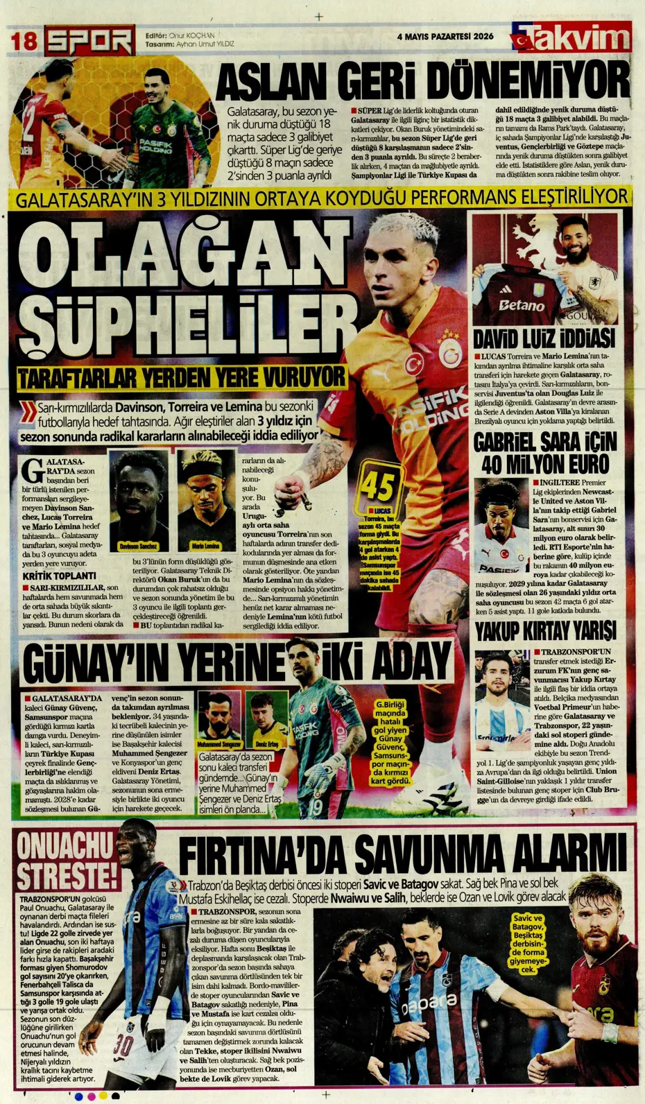 Galatasaray'da dev operasyon: Icardi'yle birlikte 7 isme güle güle | Sporun manşetleri - 11 Galatasaray'da dev operasyon: Icardi'yle birlikte 7 isme güle güle | Sporun manşetleri - 11