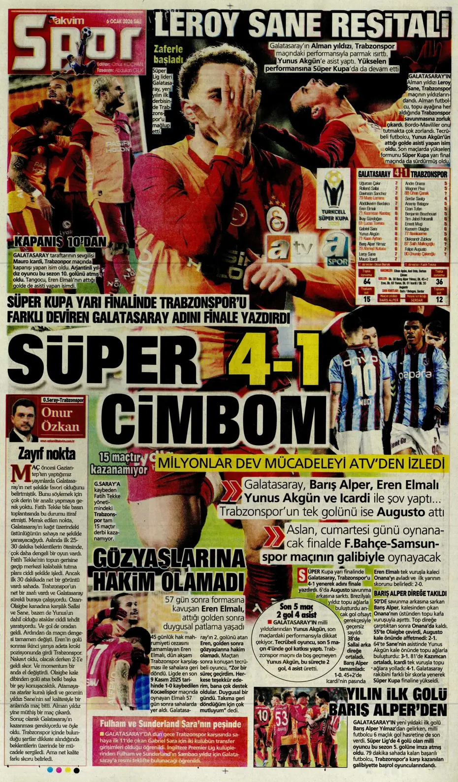 "Lookman Afrika Kupası'ndan direkt İstanbul'a" | Sporun manşetleri - 16 "Lookman Afrika Kupası'ndan direkt İstanbul'a" | Sporun manşetleri - 16