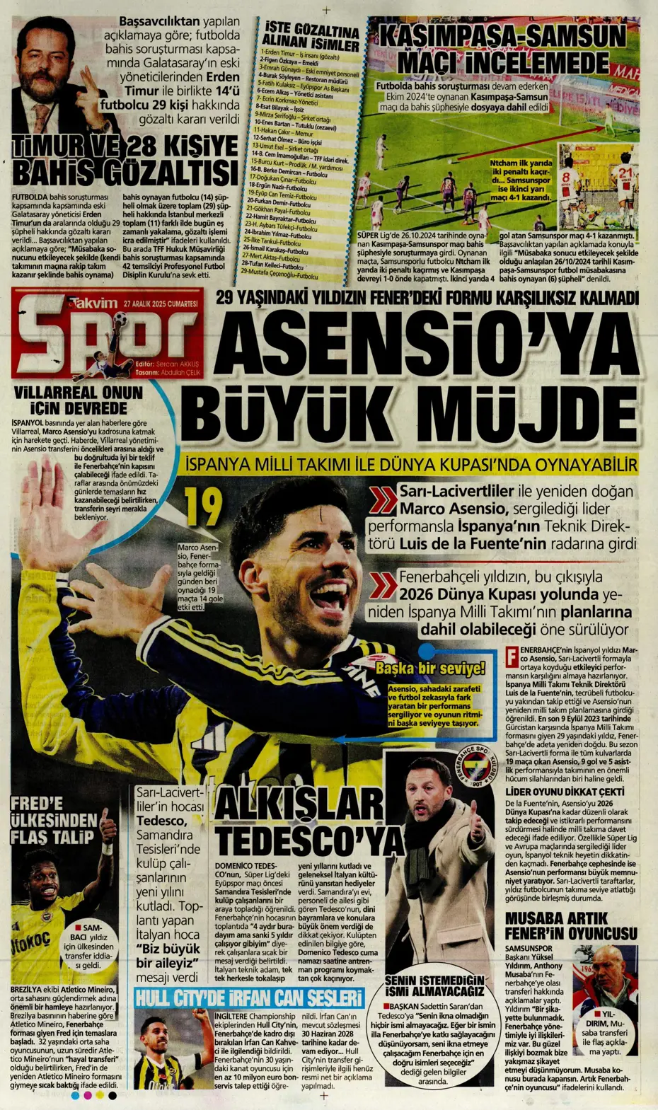 "Fenerbahçe'de 7 ayrılık birden" | Sporun manşetleri - 18 "Fenerbahçe'de 7 ayrılık birden" | Sporun manşetleri - 18