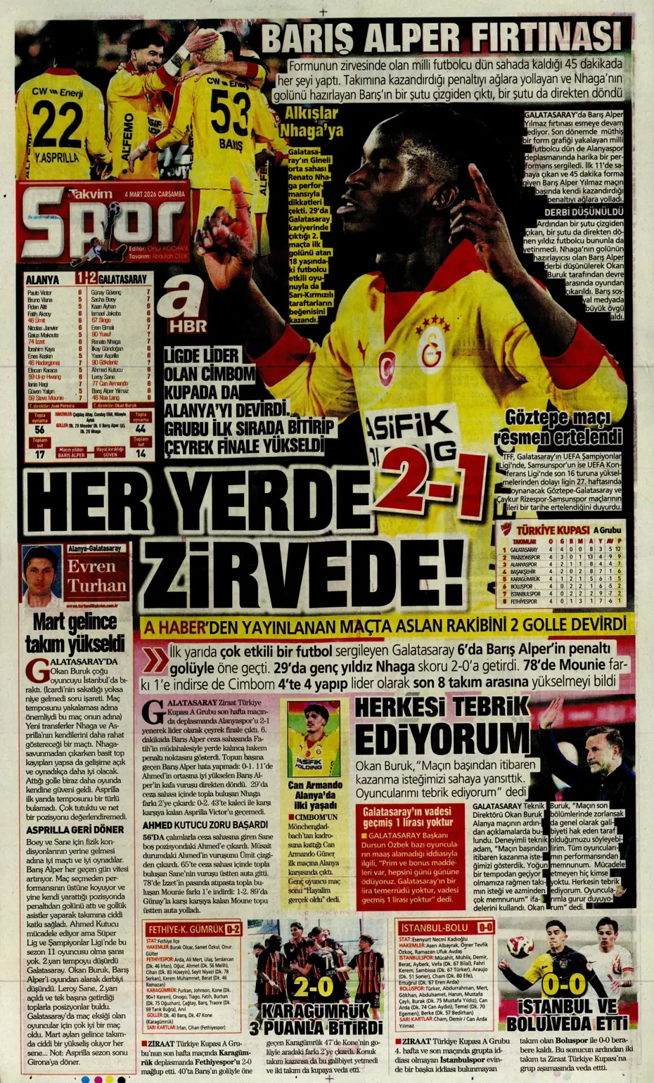 "Anlaşma tamam, sezon sonunda Fenerbahçe'den ayrılıyor" | Sporun manşetleri - 15 "Anlaşma tamam, sezon sonunda Fenerbahçe'den ayrılıyor" | Sporun manşetleri - 15