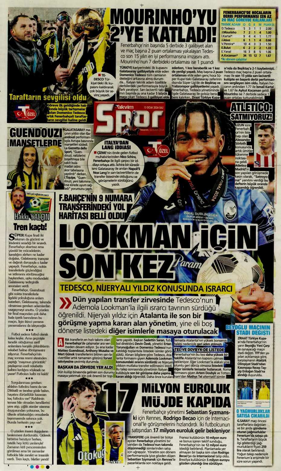 "Elveda! Fenerbahçe'de 20 milyon euroluk ayrılık" | Sporun manşetleri - 14