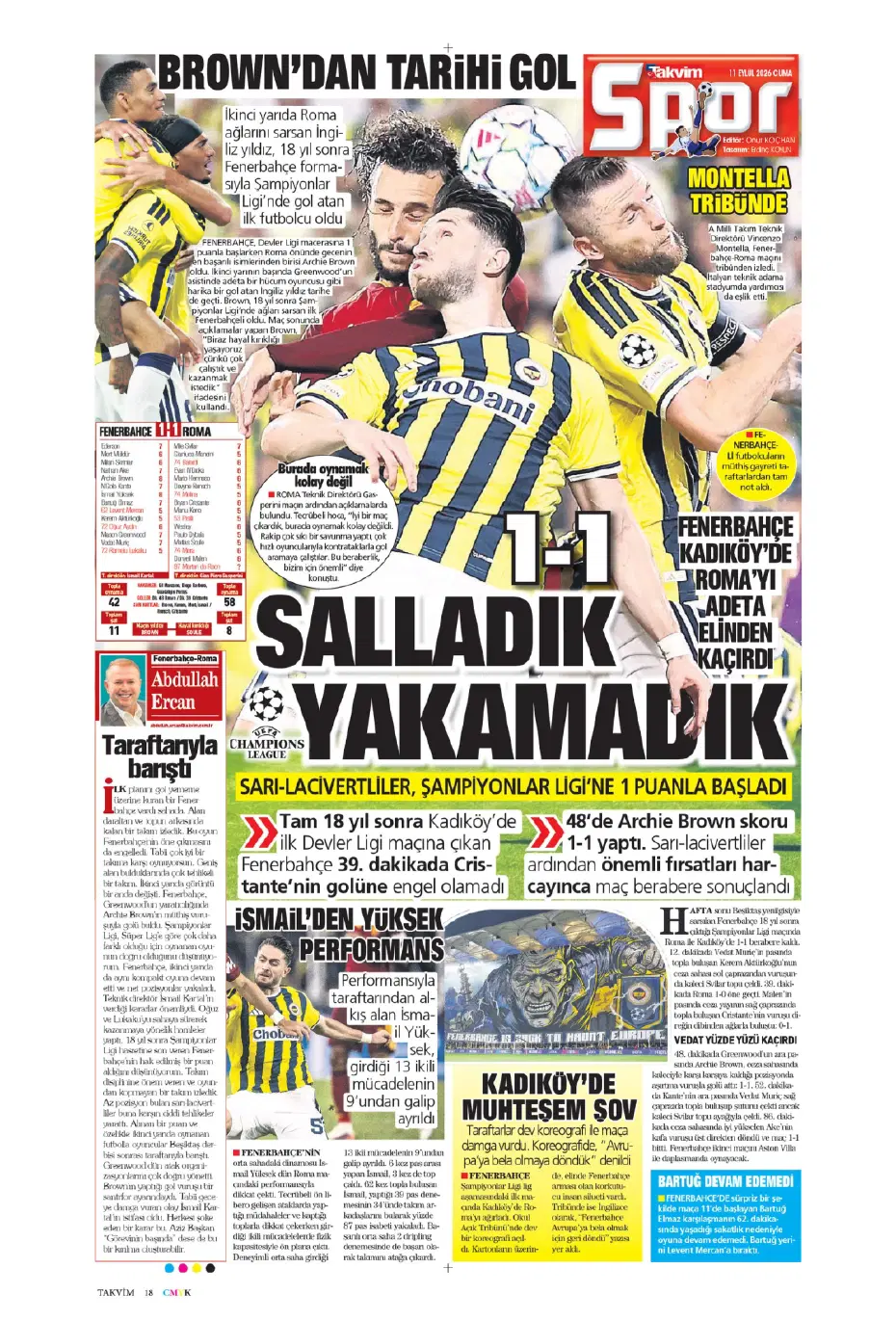 "İsmail Kartal gitti, geldi" | Sporun manşetleri - 25