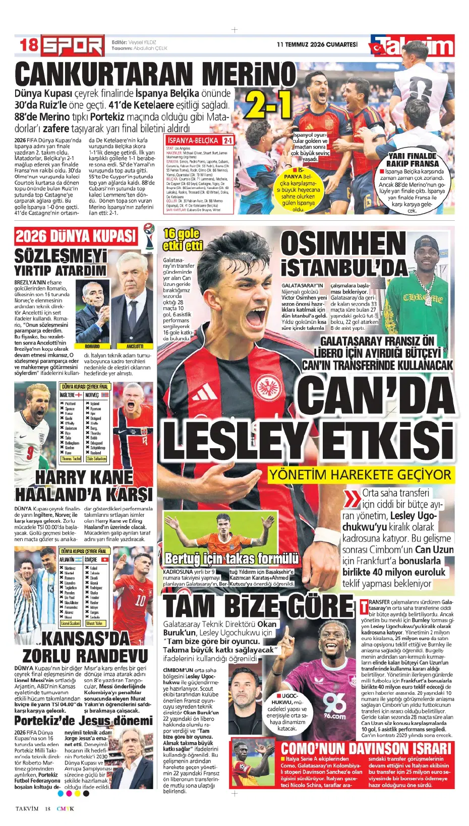 Kerem Aktürkoğlu için rekor teklif | Sporun manşetleri - 13