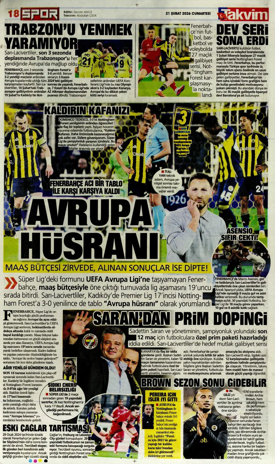 "İlk transfer Altay Bayındır" | Sporun manşetleri - 27