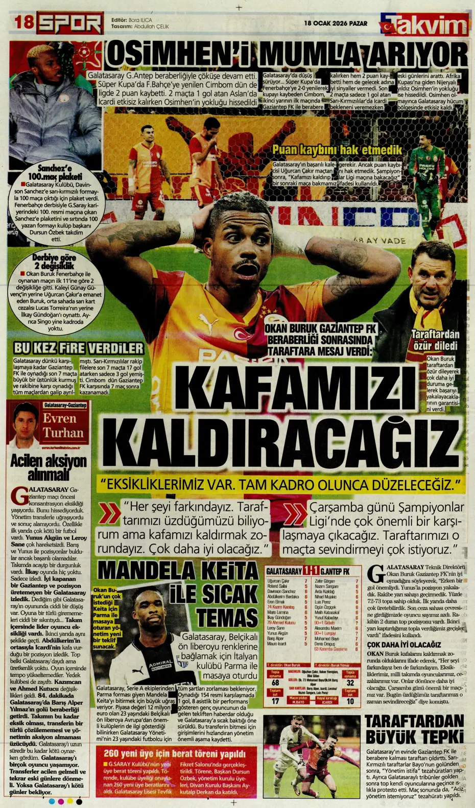 "Galatasaray'dan Gaziantep maçı sonrası transfer: Gemileri yaktı" | Sporun manşetleri - 13