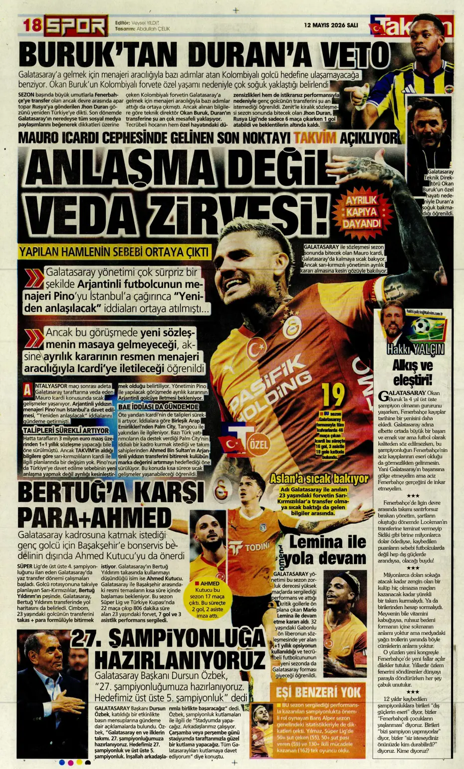 BOMBA! Okan Buruk'tan Jhon Duran kararı | Sporun manşetleri - 4