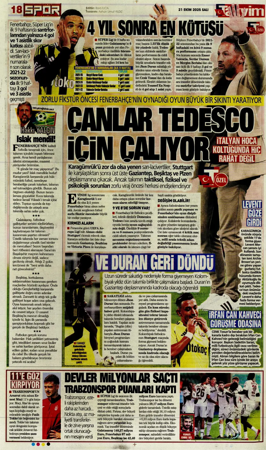 "Ve Goretzka doğrulandı" | Sporun manşetleri - 5 "Ve Goretzka doğrulandı" | Sporun manşetleri - 5