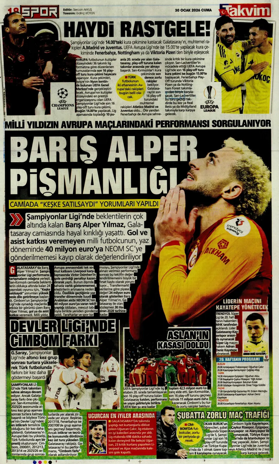 "Galatasaray'ın Gueye transferi tamam" | Sporun manşetleri - 33