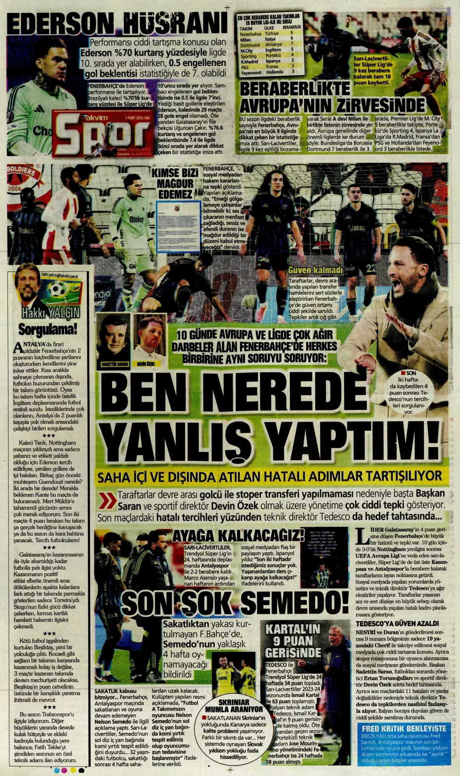 "Eyvah! Skriniar'da Fenerbahçelileri endişelendiren gelişme" | Sporun manşetleri - 17