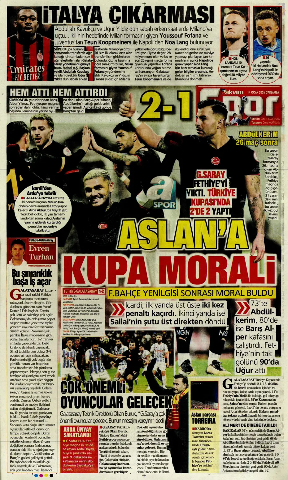 "N'Golo Kante Fenerbahçe'de" | Sporun manşetleri - 14