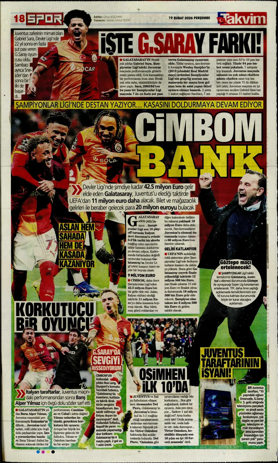 "Napoli'den Galatasaray'a Noa Lang için görülmemiş jest" | Sporun manşetleri - 14