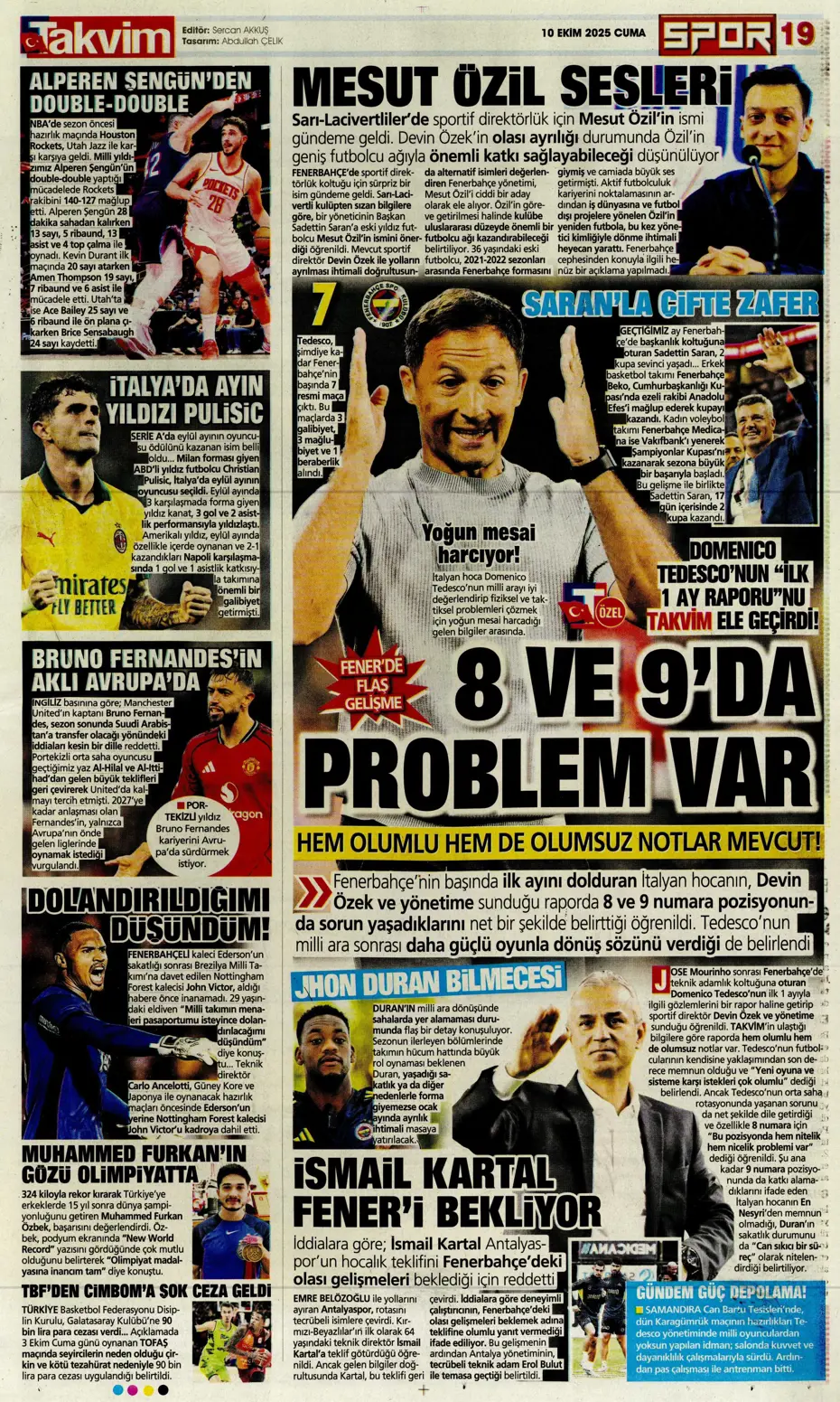 "Sadettin Saran ilk transferini milli yıldızla yapıyor" | Sporun manşetleri - 3