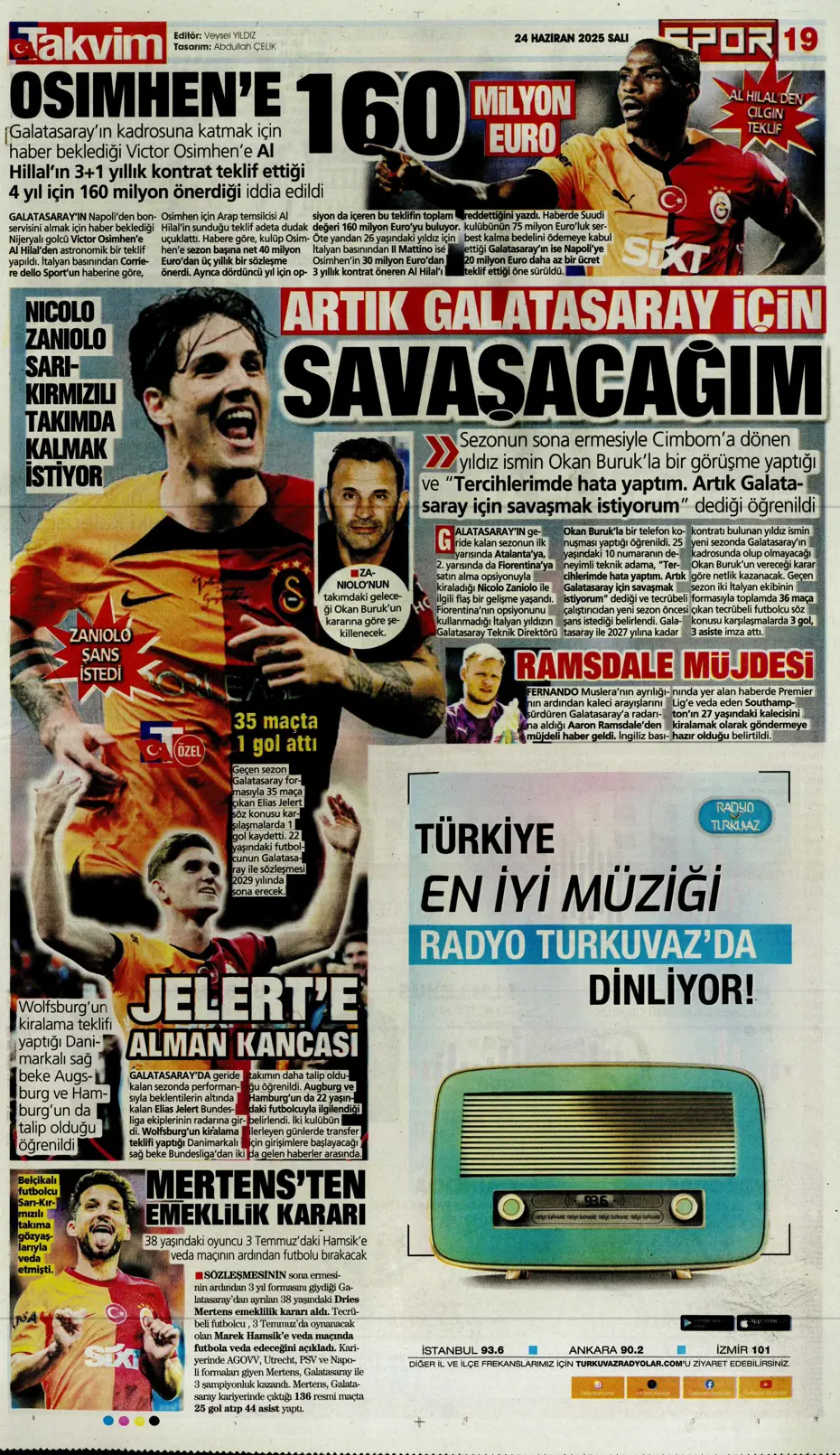 "Victor Osimhen'de son 16 gün" | Sporun manşetleri - 4