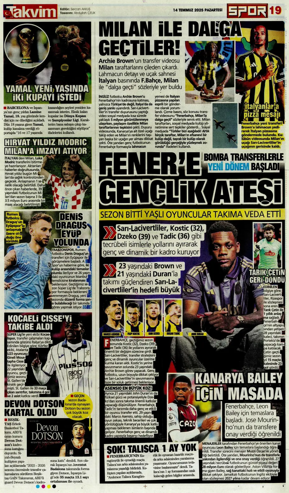 "Marco Asensio Fenerbahçe'de" | Sporun manşetleri - 3