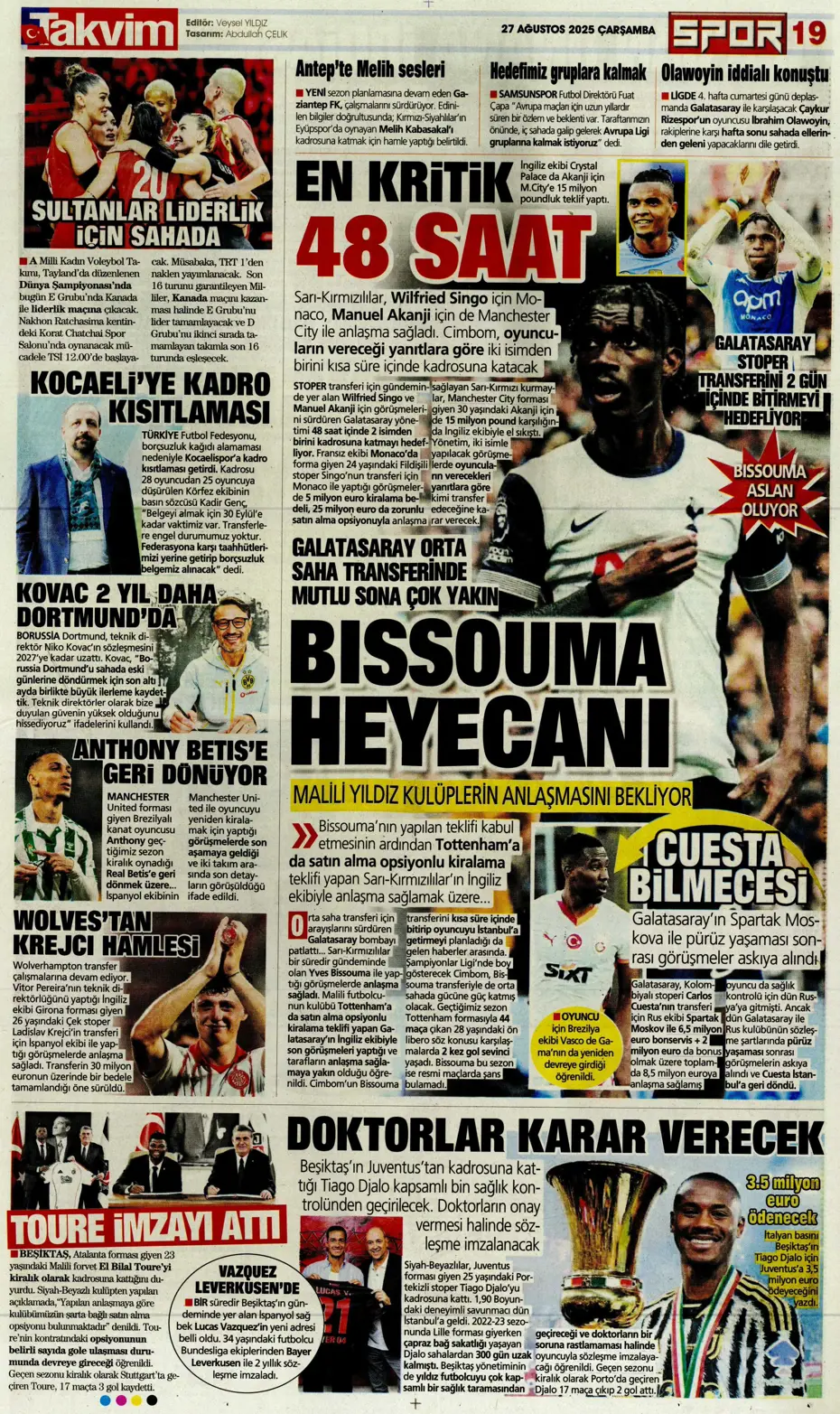 "Fenerbahçe'den 850 milyon euroluk tarihi hamle" | Sporun manşetleri - 3