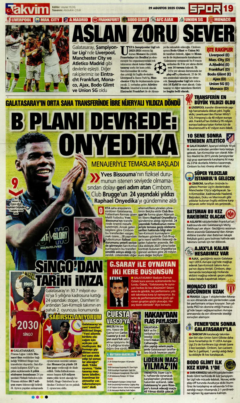 "Avrupa da gitti Solskjaer de" | Sporun manşetleri - 3