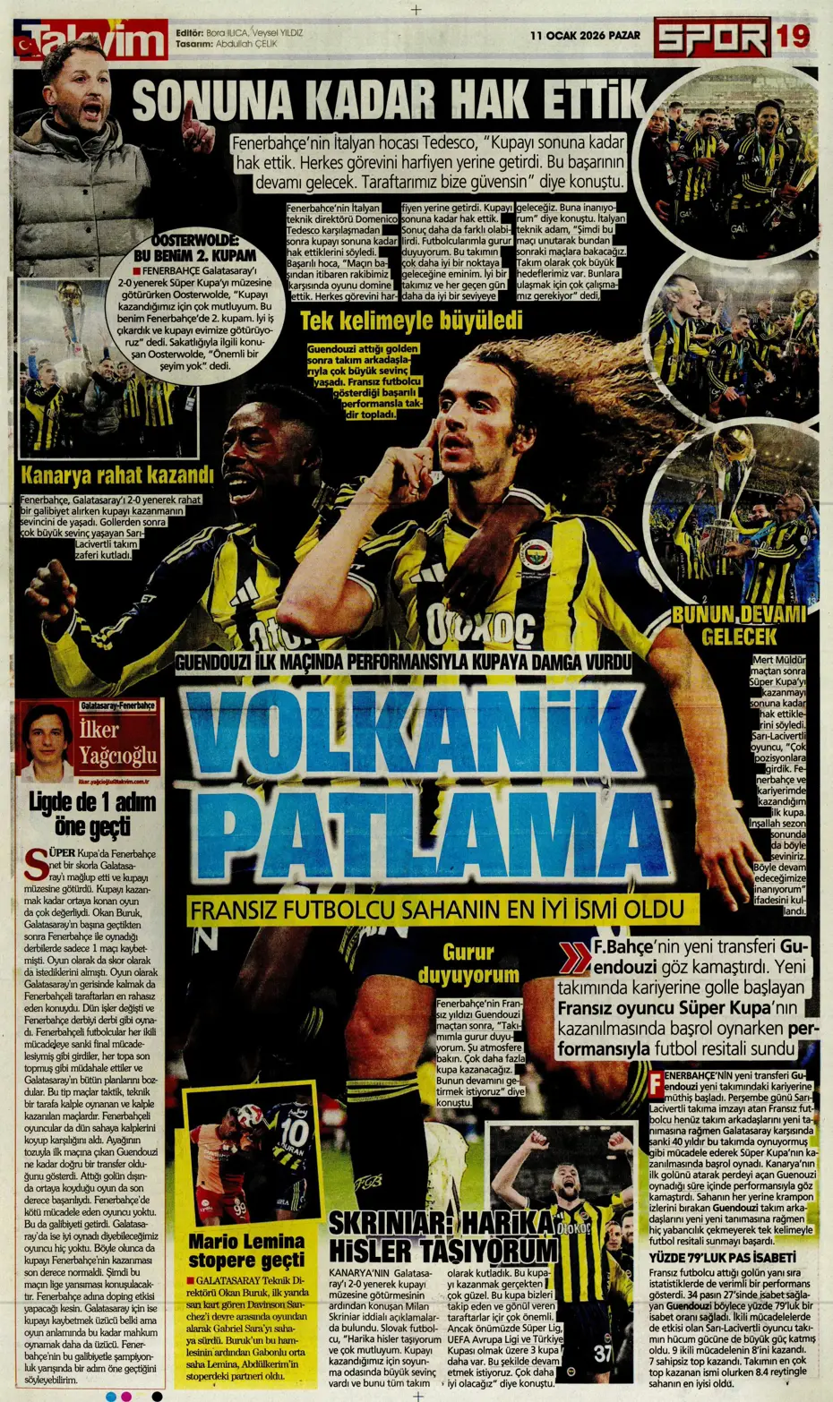 "Fenerbahçe'de volkanik patlama" | Sporun manşetleri - 24