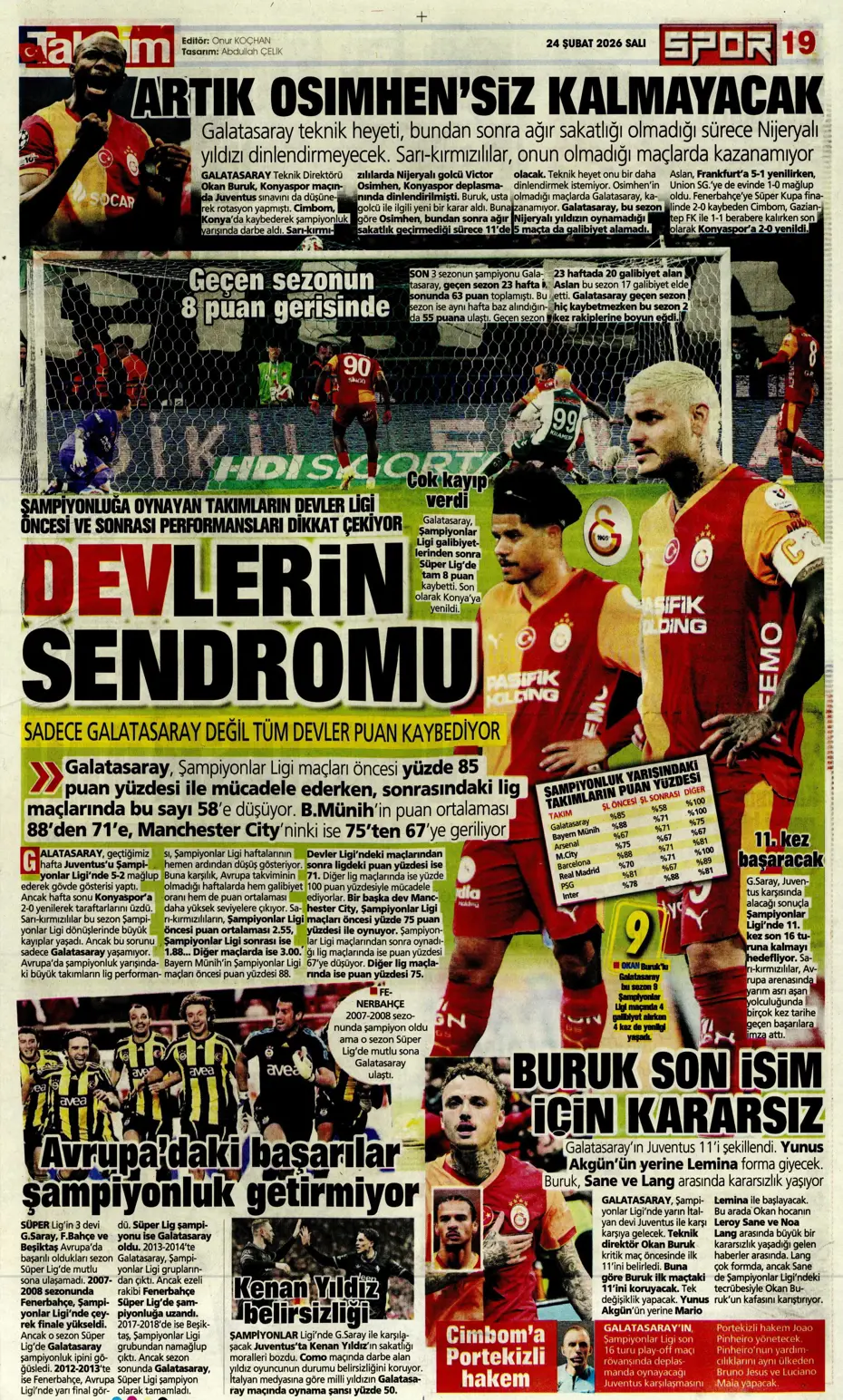 "Okan Buruk'tan bomba karar: Artık Osimhen'siz kalmayacak" | Sporun manşetleri - 10