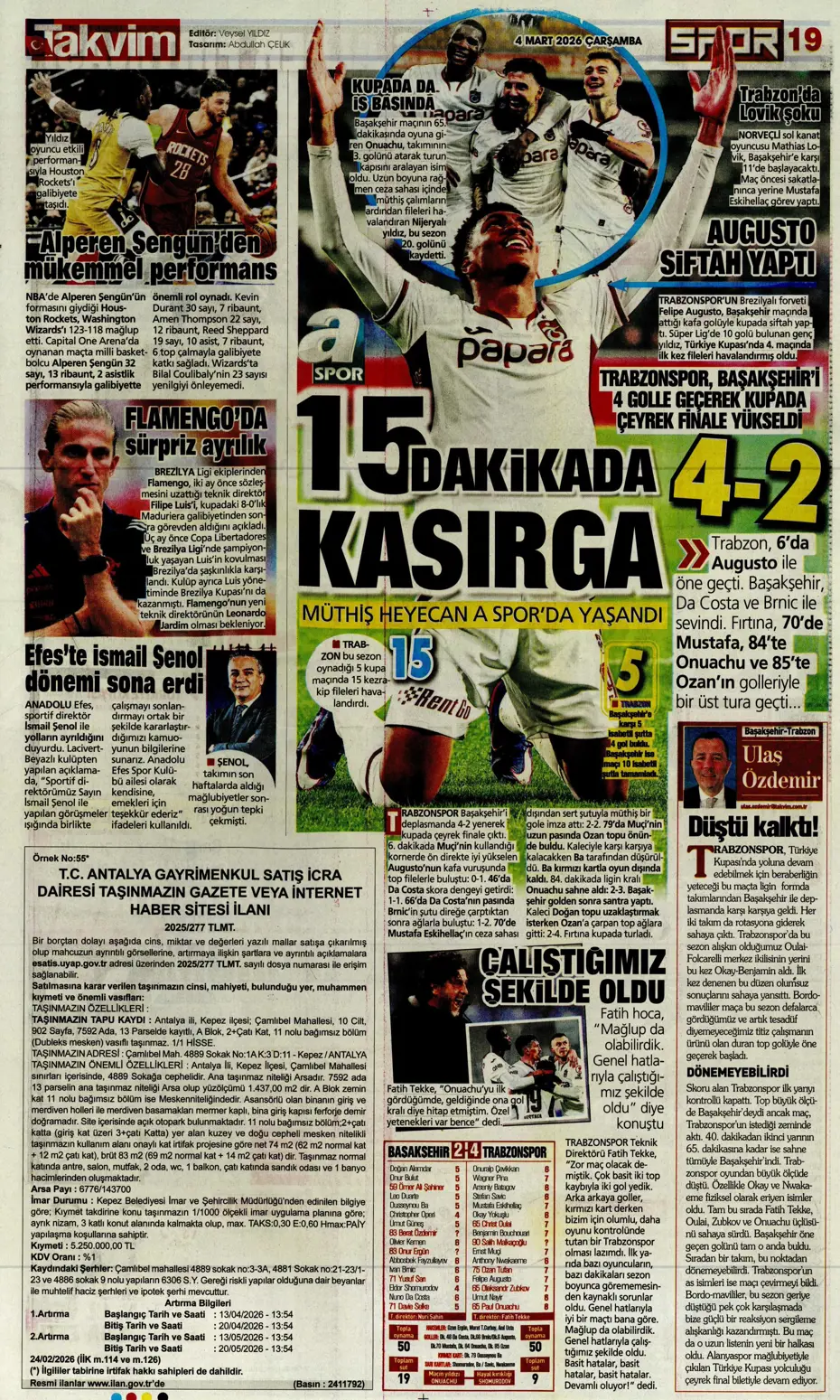 "Anlaşma tamam, sezon sonunda Fenerbahçe'den ayrılıyor" | Sporun manşetleri - 4 "Anlaşma tamam, sezon sonunda Fenerbahçe'den ayrılıyor" | Sporun manşetleri - 4