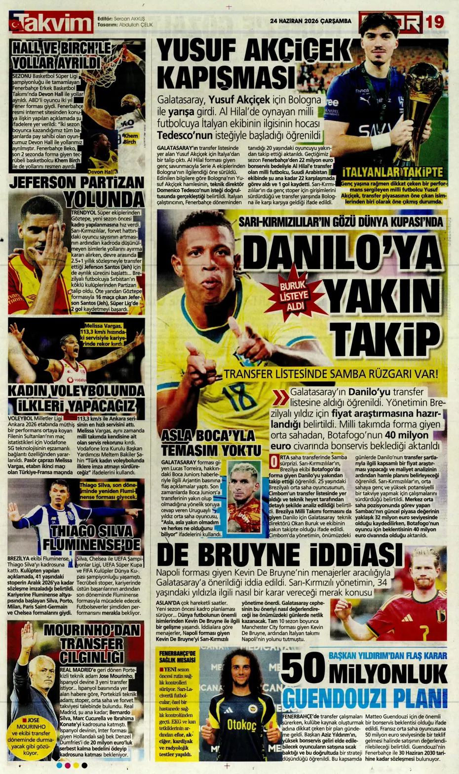 Shomurodov'a karşılık 3 isim! Fenerbahçe'den yılın takası | Sporun manşetleri - 11