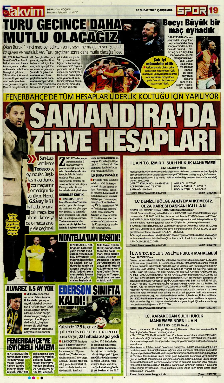 "Aslan Juve'yi perişan etti" | Sporun manşetleri - 13