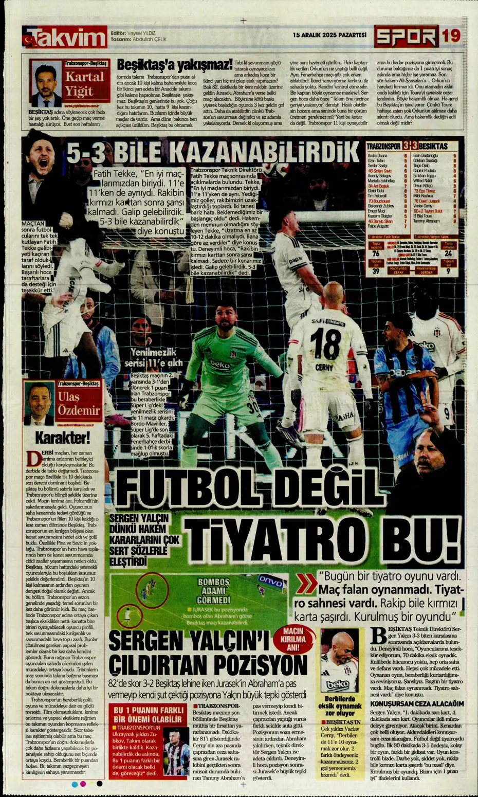 "Tedesco 8 ismi sildi, Fenerbahçe gönderiyor" | Sporun manşetleri - 15