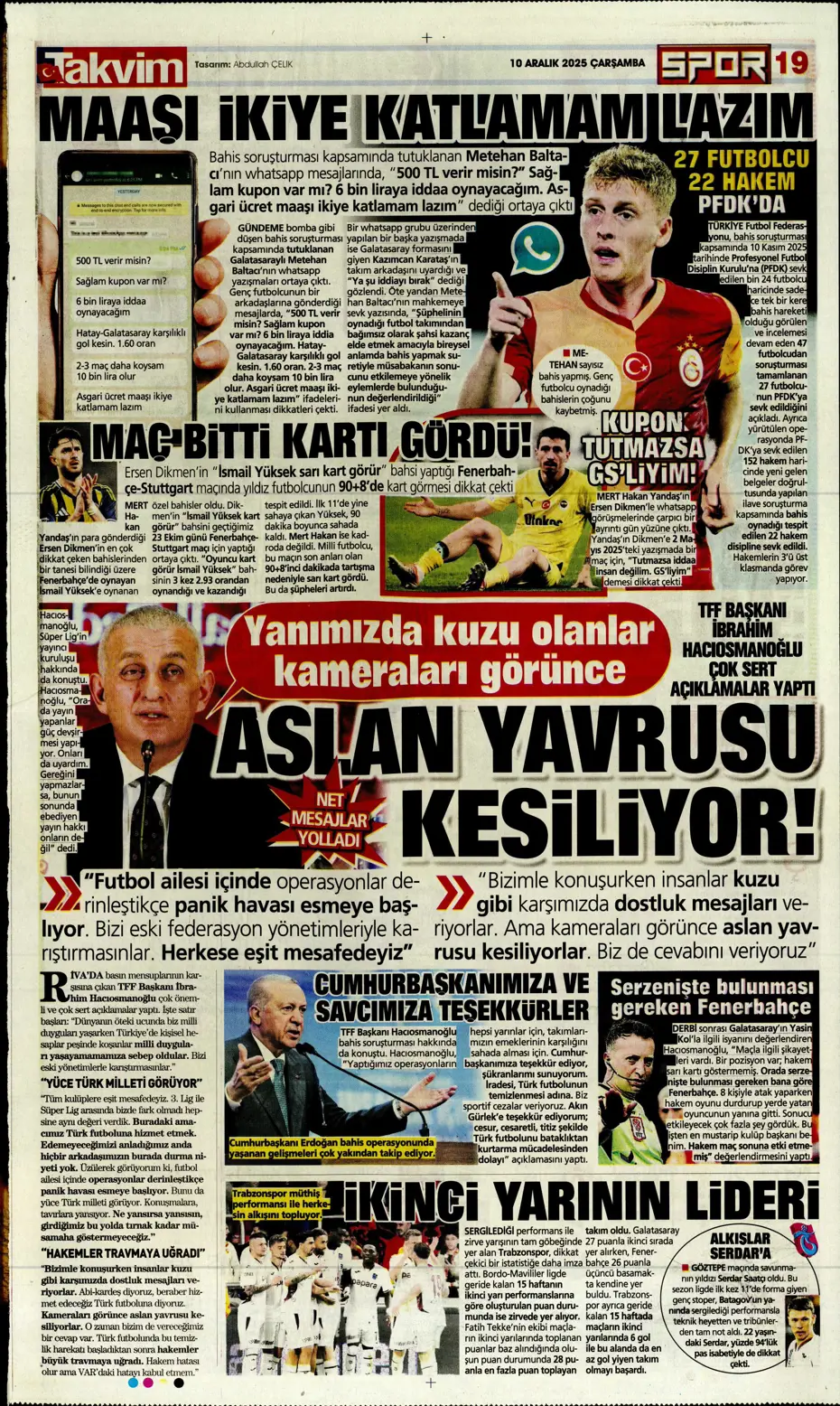 "Galatasaray 10 saniyede yıkıldı" | Sporun manşetleri - 5