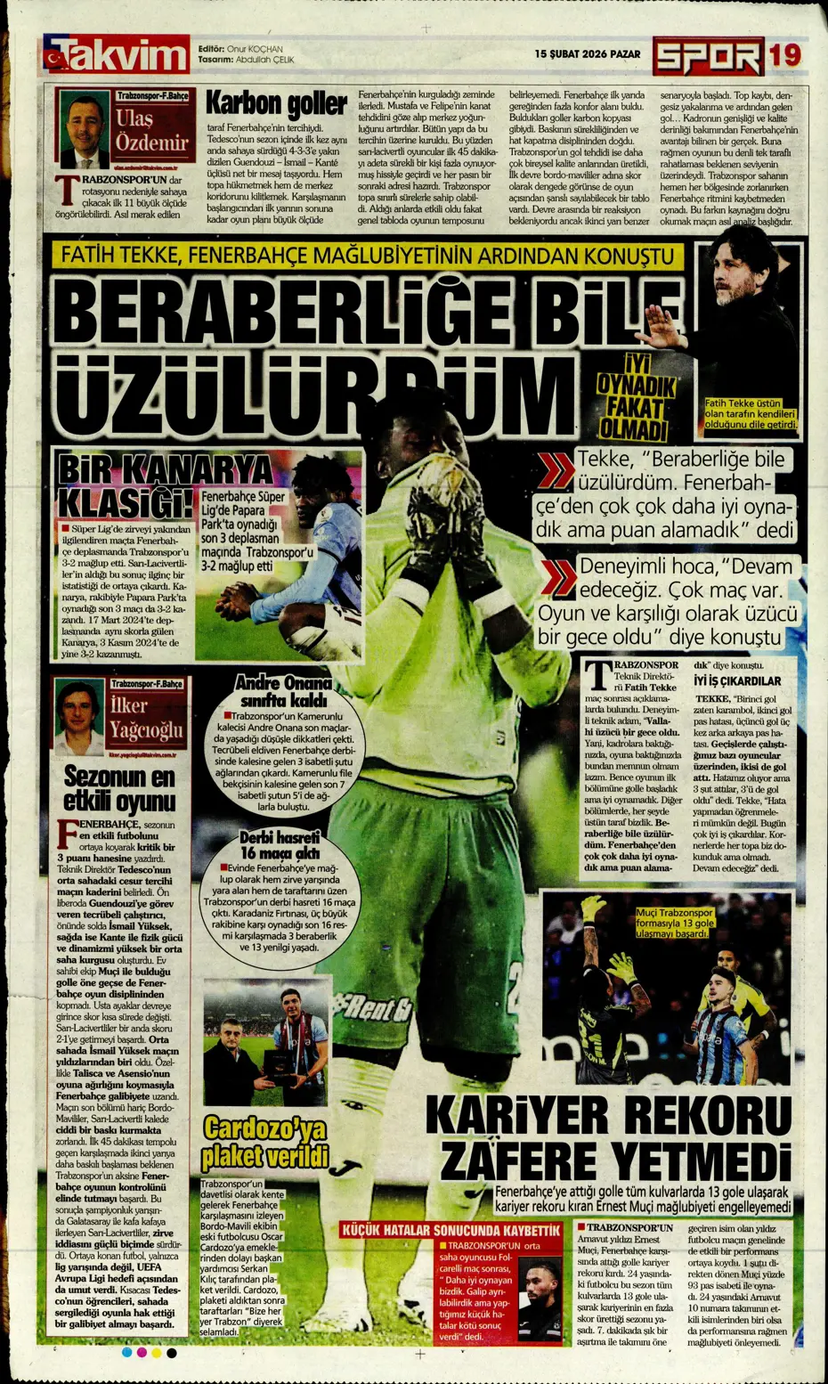 "Eyvah! Galatasaray'da Yunus Akgün endişesi" | Sporun manşetleri - 13 "Eyvah! Galatasaray'da Yunus Akgün endişesi" | Sporun manşetleri - 13