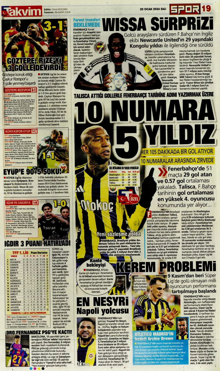 "Fenerbahçe'de 10 milyon euroya 2 senelik imza" | Sporun manşetleri  - 10