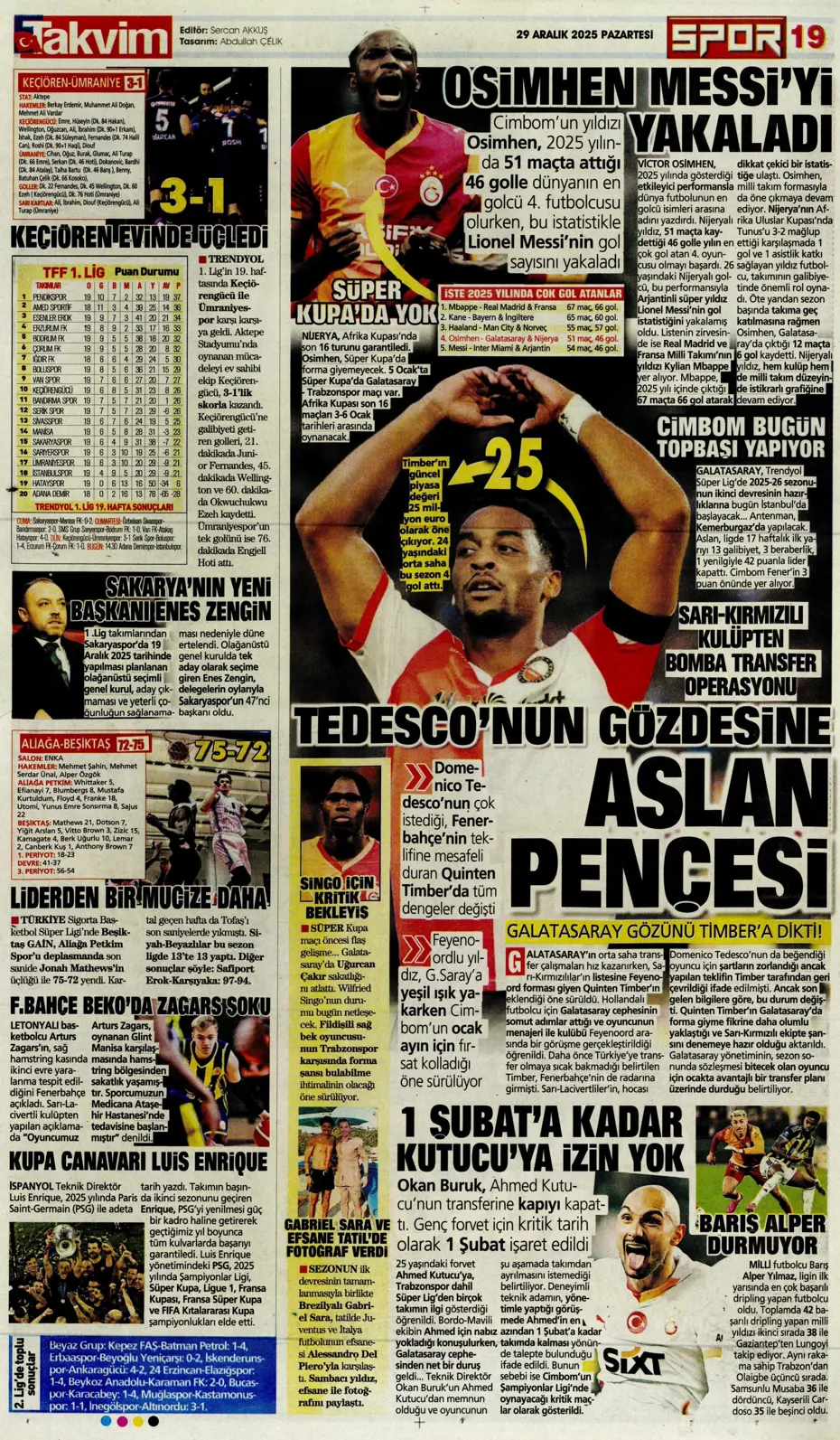 "Fenerbahçe'nin büyük umutlarla transfer ettiği isim Galatasaray'a" | Sporun manşetleri - 13