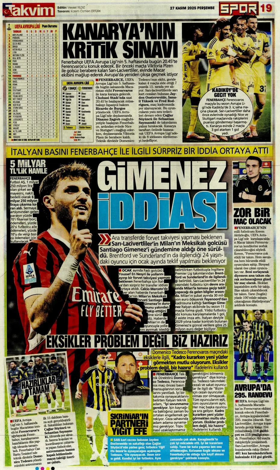 "Galatasaray'ı FIFA virüsü sardı" | Sporun manşetleri - 3