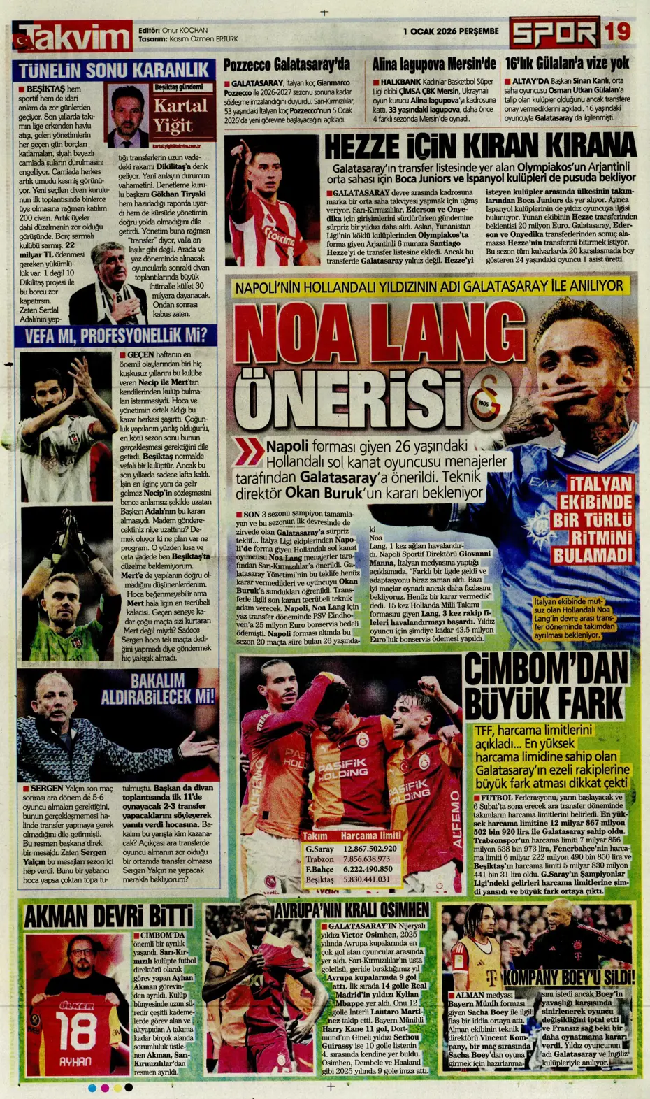 "Tedesco'dan transferde 3 isme olumlu rapor" | Sporun manşetleri - 4